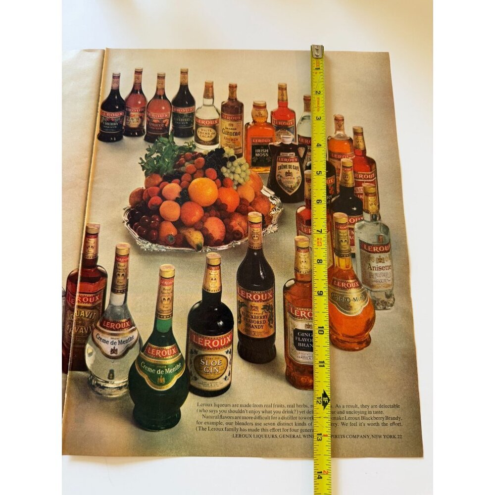 Vintage 1962 Leroux Royal Family of Fine Liquors 2 Page Cut Advertisement Print - Picture 4 of 6